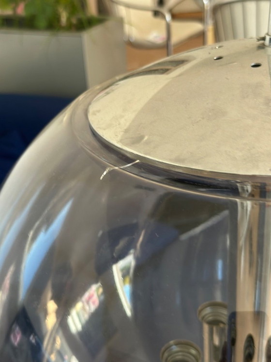 Image 1 of 2 lámparas de Limburg Glashütte * Enorme lámpara de techo de diseño * Lámpara de globo de la era espacial - Bauhaus - rareza