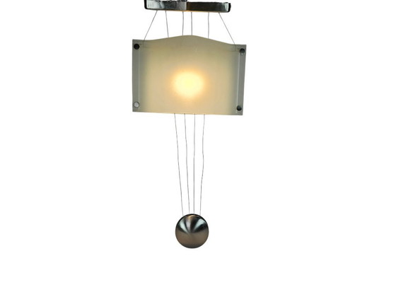 Image 1 of Lumi Moda - vetro satinato - lampada a sospensione - Made in Italy - anni '80