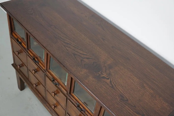 Image 1 of Antiguo armario de mercería alemán de roble, años 20/30