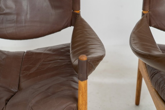 Image 1 of Pair of “Modus” armchairs by Kristian Vedel for Søren Willadsen (Denmark, 1960s).