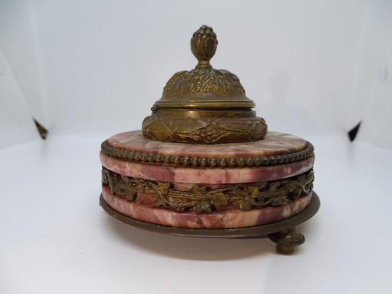 Image 1 of Tintenfass Napoleon III., Marmor und Bronze, 19. Jahrhundert – Frankreich