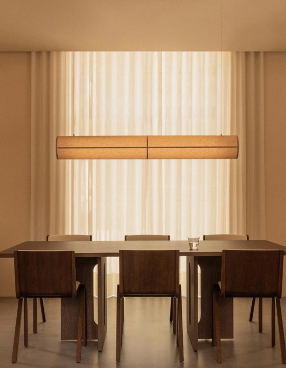 Image 1 of Audo Copenhagen – Hashira Große dimmbare LED-Pendelleuchte (Leinen)