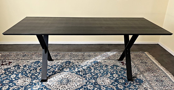 Image 1 of STANLEY eettafel van Lambert, zwart essenhout, 200x90