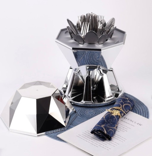 Rotating Diamond Cutlery Holder