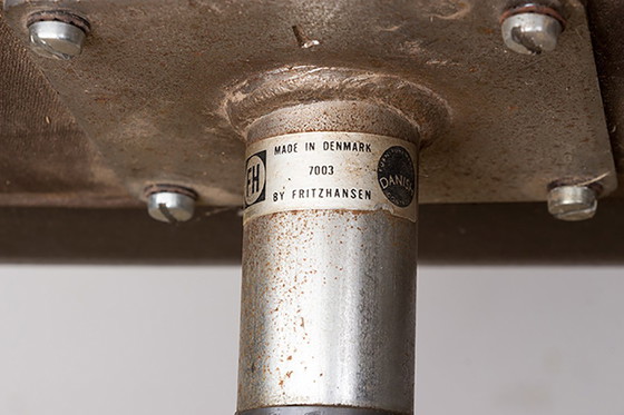 Image 1 of Serie von 4 Bürostühlen mit hoher Rückenlehne aus Leder und Aluminium Modell Oxford von Arne Jacobsen für Fritz Hansen 1980