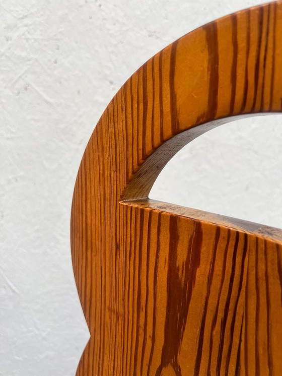 Image 1 of Vintage High Chair, Brutalist, Pine Wood 1970s