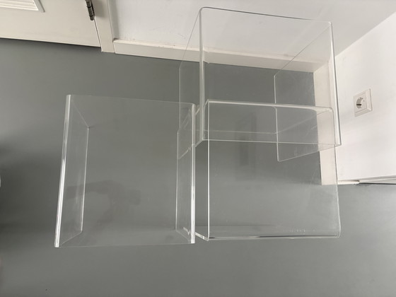 Image 1 of Tavolini laterali vintage in plexiglass