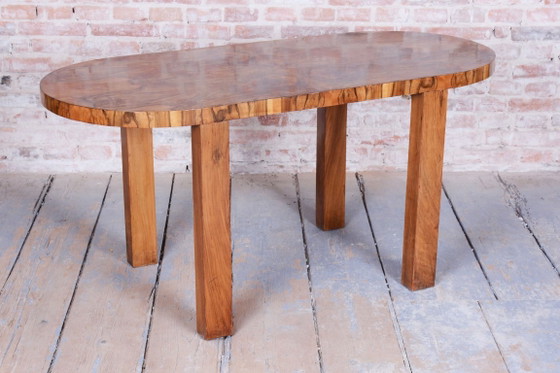 Restored Art Deco Table, Caucasian Walnut, Revived Polish, Czech, 1930s – Dining tables, Wood (photo 5 of 11)