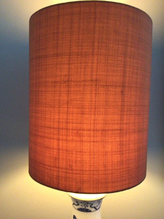 Image 1 of Vintage Kastrup Holmegaard Table Lamp with linen shade