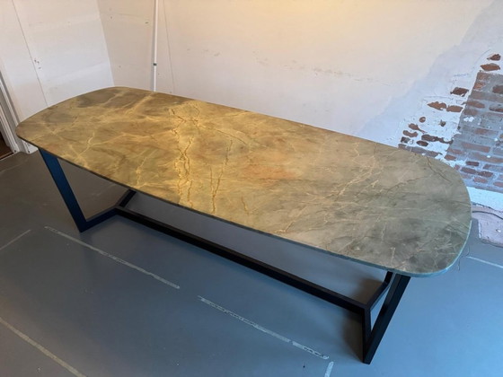 Image 1 of Beautiful quartzite oval dining table (220x90)