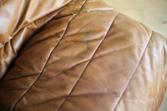 Canapé Ligne Roset, van Michel Ducaroy, model Anais, 1981 – 2 zitsbanken, Leer (photo 25 of 31)