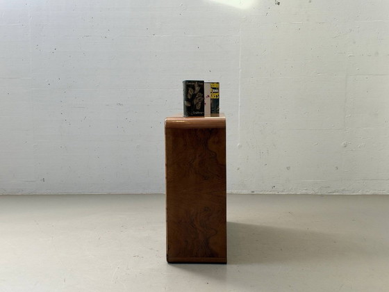 Art Deco Display Cabinet – Walnut, Glass Sliding Doors, 1940s – Storage cabinet, Wood (photo 13 of 17)