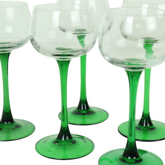 Image 1 of Vintage Set van 6 Luminarc Wijnglazen 