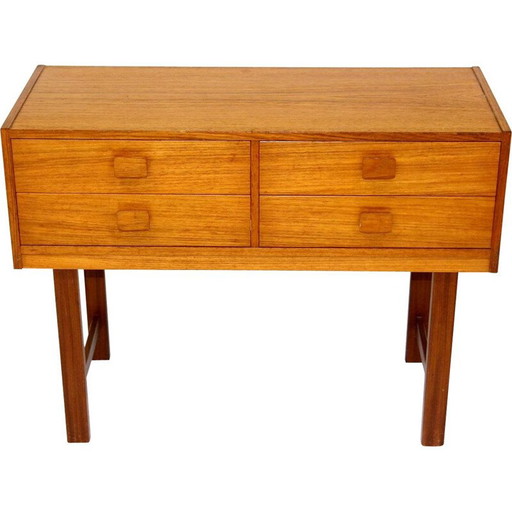 Commode vintage en teck et hêtre, Suède 1960