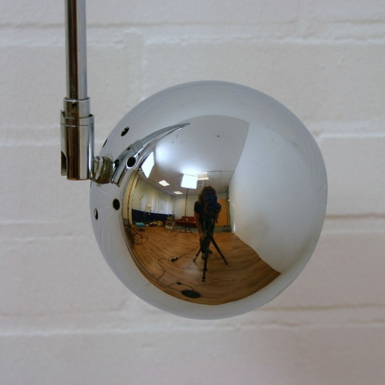 Image 1 of Vintage Nederlandse Chromen Boogvloerlamp | Minimalistisch Design | Jaren 60