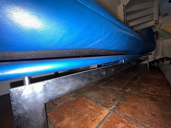 Image 1 of De Sede DS-140 | Blauwe leren designbank | Zwitsers topdesign