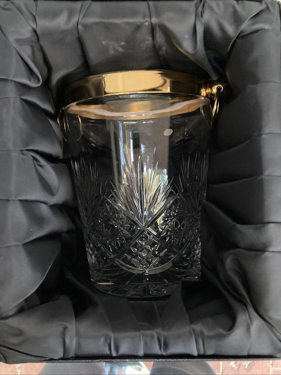Image 1 of Grote BACCARAT handgeslepen kristallen koeler van VALERY KLEIN, nieuw in originele vintage doos