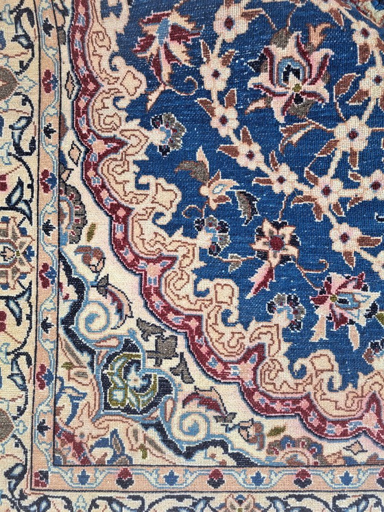 Tappeto Nain annodato a mano, motivi floreali, blu e rosso, 116x200 cm, Iran – Tappeti, Wool (photo 3 of 6)