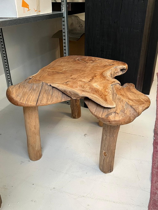 Warehouse Breit Teak Side Table/Stool