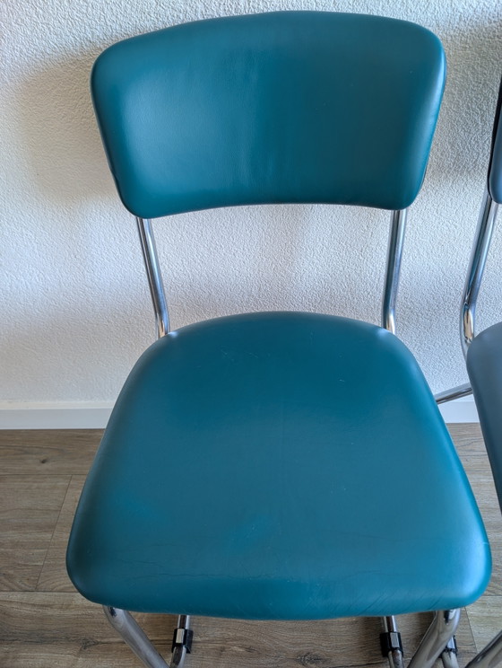 Gispen Stoelen – Eetkamerstoelen, Metal, Leather (photo 8 of 8)