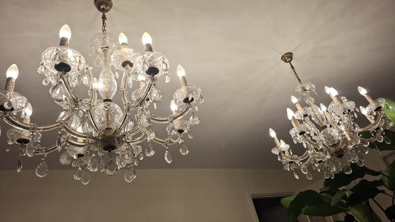 Image 1 of Grandes candelabros de cristal antiguos