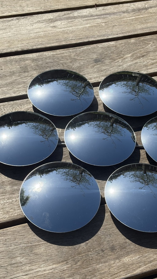 Vintage design spherical glass mirror round flower shape Bubble Mirror