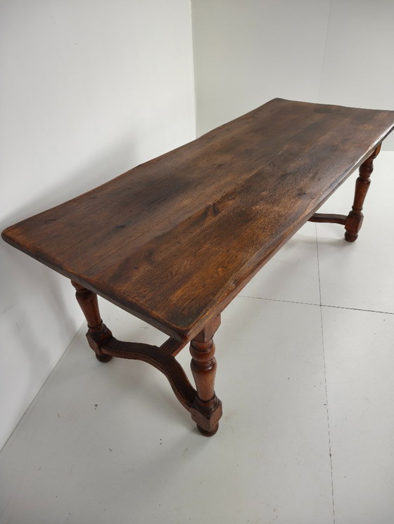 Image 1 of French Antique Oak Farmhouse Table – 20th Century