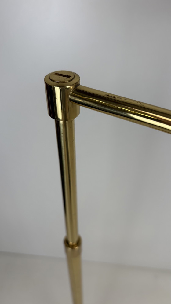 Image 1 of Lampada da lettura vintage in ottone regolabile in altezza Metalarte