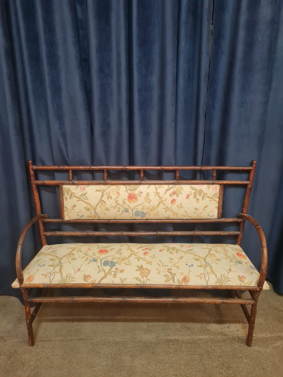 Image 1 of Ensemble de salon ancien en faux bambou par la Maison Staněk - Prague, vers 1910