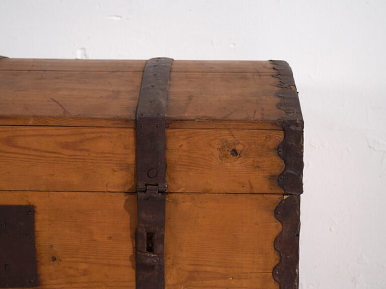Antieke kist met metalen structuur (ca. 1900) #80 – Opbergkast, Rustic (photo 38 of 40)