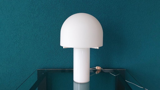 Lámpara de mesa de cristal en forma de hongo de Glashutte Limburg, años 80.