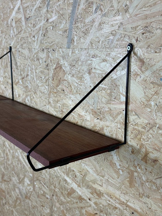 Image 1 of 60s 70s teak shelf Wall shelf WHB Germany String shelf Danish Design