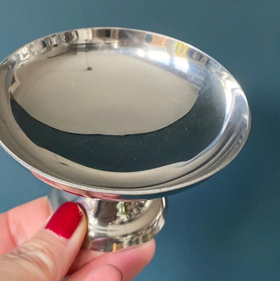 Image 1 of Ensemble de 5 coupes à dessert vintage en acier inoxydable