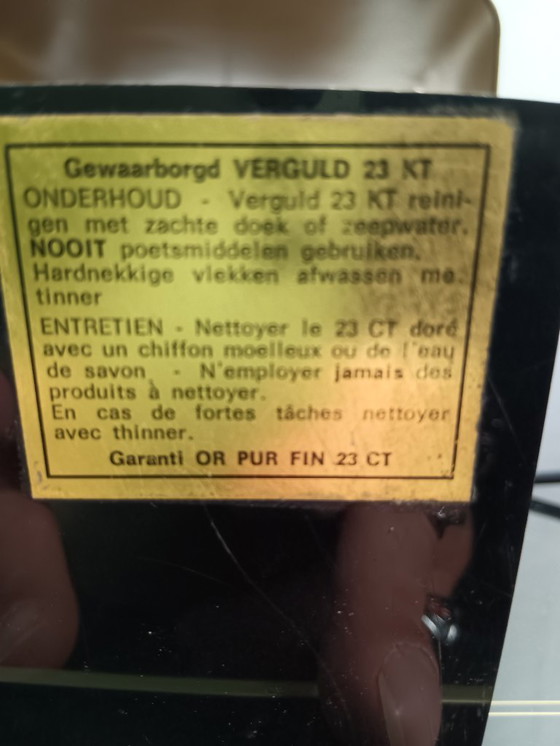 Image 1 of Lampe de table Georges Mathias - Maho, plaquée or 23 carats