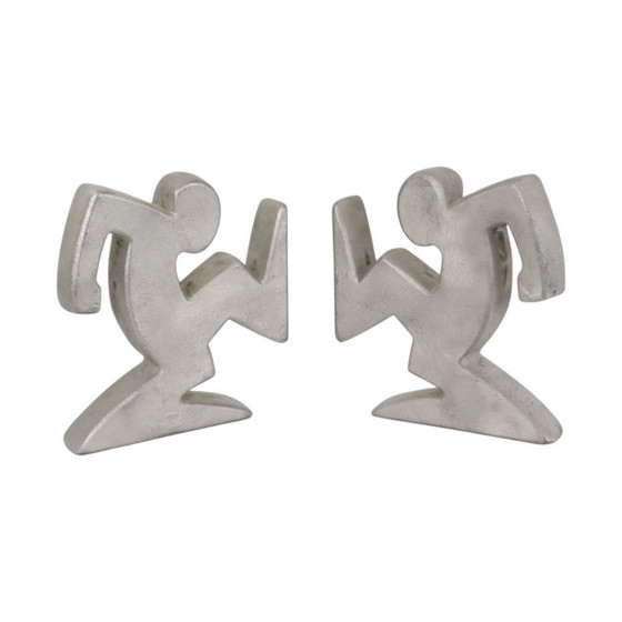 Designer Metal Bookends La Linea Osvaldo Cavandoli – Decorative Objects, Aluminium (photo 8 of 15)