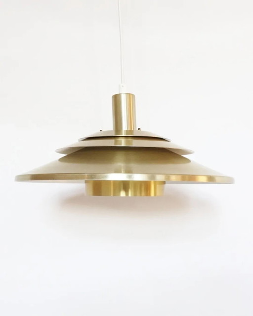 Lampe pendante vintage en laiton au design danois