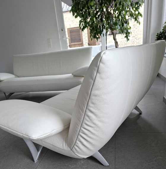 Rolf Benz 2 posti + 3 posti pelle rinnovata – Zona salotto, Metallo (photo 8 of 23)