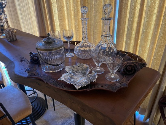 Image 1 of Mesa neorrenacentista con bandeja, italiana, siglo XIX, nogal macizo