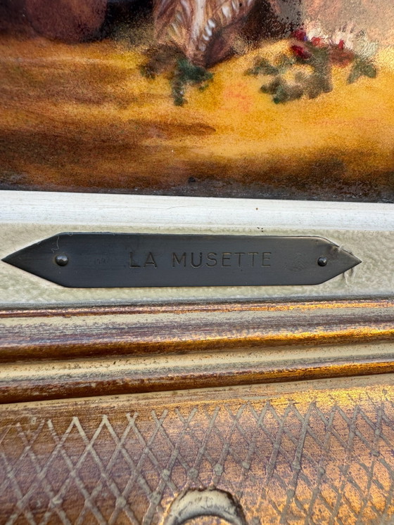 Cuadro esmaltado de arte Limoges R.Restoueix años 60 – Pinturas y dibujos, Cobre, Madera (photo 6 of 10)