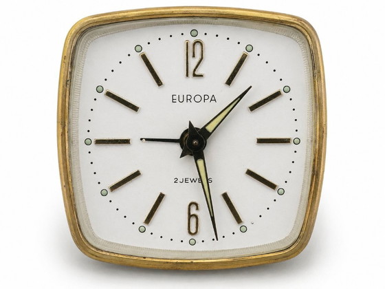 Image 1 of Réveil de voyage des années 1960, fabriqué en Allemagne