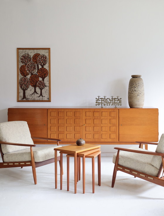 Set di 2 poltrone danesi vintage anni '50/'60 – Wood, Textile (photo 8 of 8)
