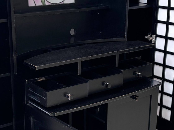 Remodeled sideboard by Charles Rennie Mackintosh, 1970s, for the Bern Casino – Glass, Wood (photo 13 of 18)