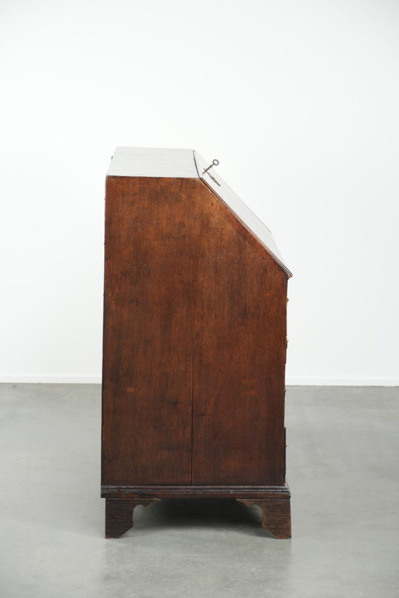 Image 1 of Secrétaire anglais ancien du XVIIIe siècle en chêne