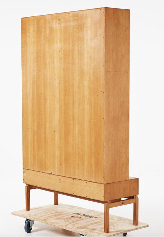 Image 1 of Marian Grabinski MTP boekenkast, IKEA, Zweden, jaren 60, 2-delige eiken vintage plank