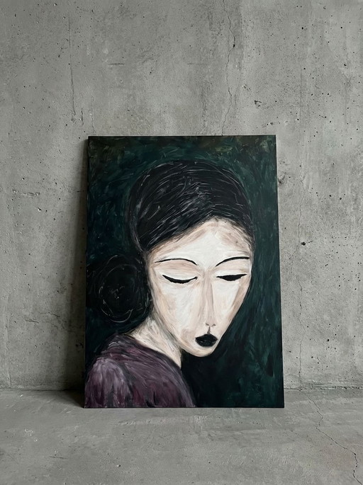 Abstract painting 60/90 of a woman