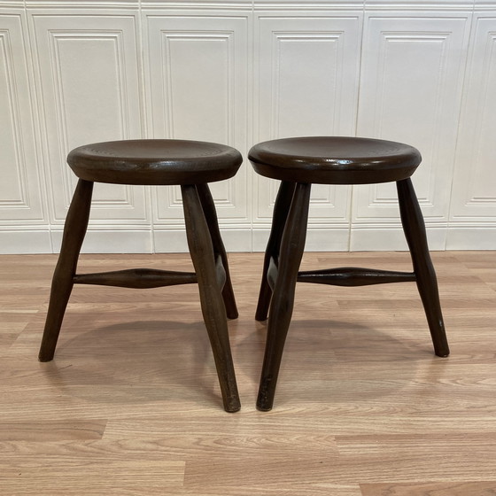 Image 1 of Duo of Tripod Period Stools