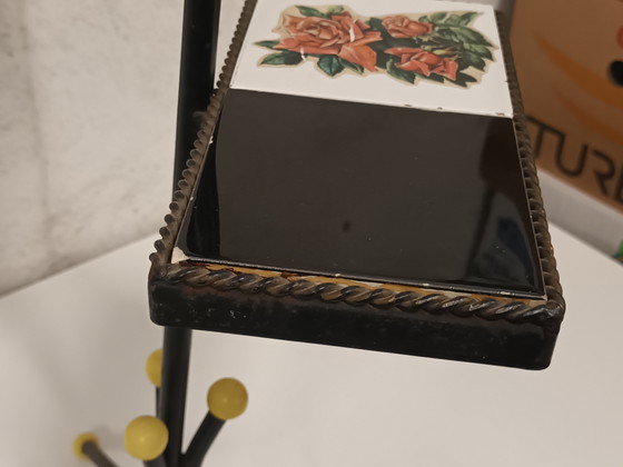 Table de la centrale atomique avec des carreaux – Porte-plantes, Ceramic, Metal (photo 12 of 13)