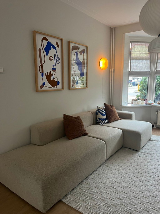 Divano chaise longue Hay Mags - Tessuto torba, colore sabbia