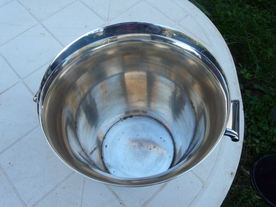 Image 1 of Art Decó Cubitera de champán de metal plateado