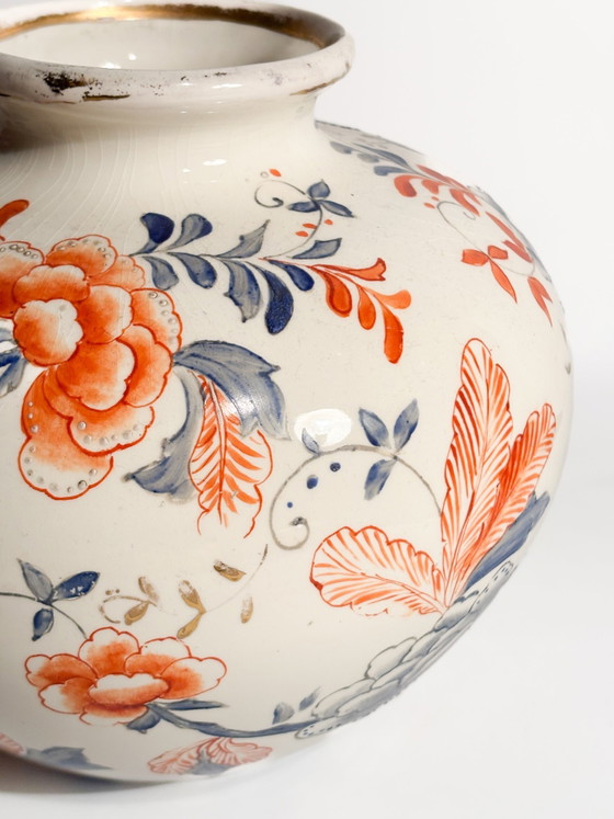 Vase en céramique Laveno à motif floral peint à la main, années 1940 – Ceramic, Art Deco (photo 7 of 8)